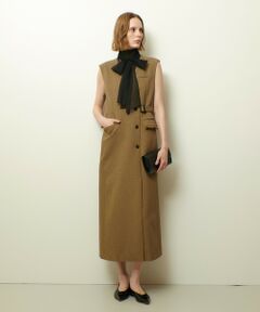 allureville / アルアバイル ロング・マキシ丈ワンピース | ツィードライクロングジレワンピース