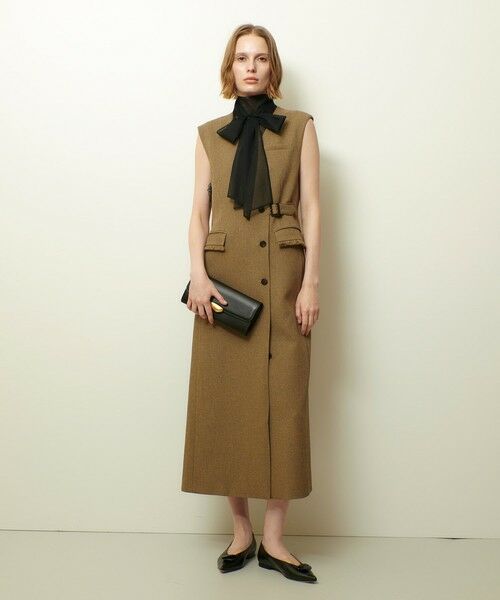 allureville / アルアバイル ロング・マキシ丈ワンピース | ツィードライクロングジレワンピース | 詳細1