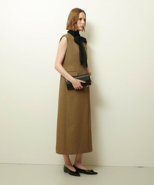 allureville / アルアバイル ロング・マキシ丈ワンピース | ツィードライクロングジレワンピース | 詳細2