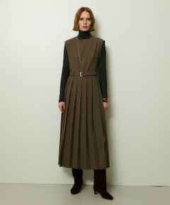 allureville / アルアバイル ロング・マキシ丈ワンピース | サイドスリットプリーツロングワンピース