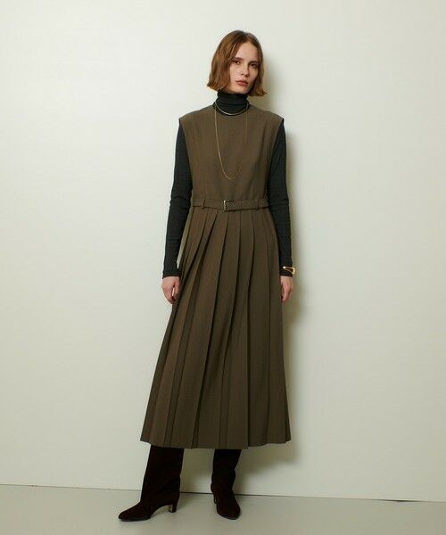 allureville / アルアバイル ロング・マキシ丈ワンピース | サイドスリットプリーツロングワンピース | 詳細1