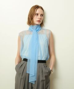 allureville / アルアバイル カットソー | シアーチュールボウプルオーバー