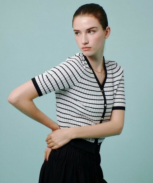 allureville / アルアバイル カーディガン・ボレロ | ソチッドウェービーV プルオーバー | 詳細1