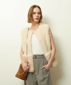 allureville / アルアバイル ニット・セーター | フェイクボアコンビニットジレ