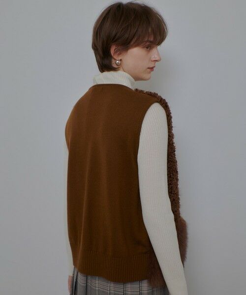allureville / アルアバイル ニット・セーター | フェイクボアコンビニットジレ | 詳細10