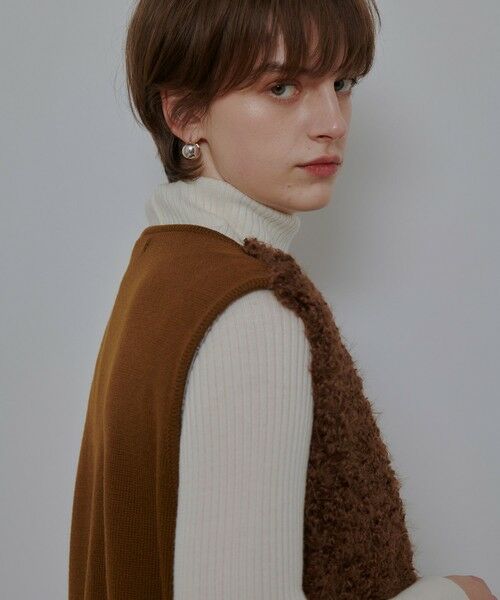 allureville / アルアバイル ニット・セーター | フェイクボアコンビニットジレ | 詳細11