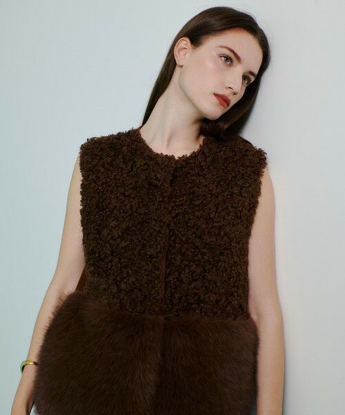 allureville / アルアバイル ニット・セーター | フェイクボアコンビニットジレ | 詳細12