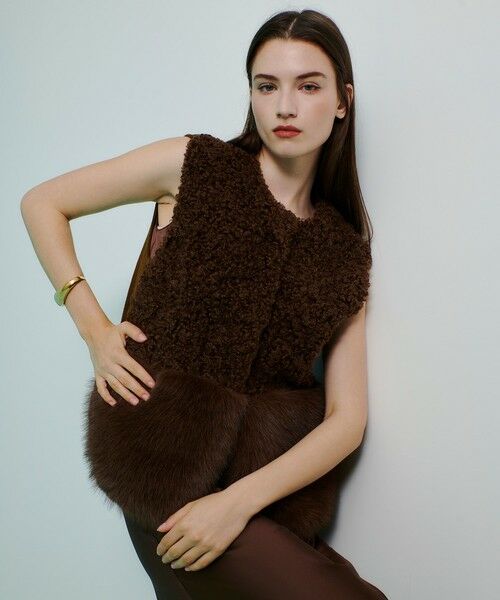 allureville / アルアバイル ニット・セーター | フェイクボアコンビニットジレ | 詳細13