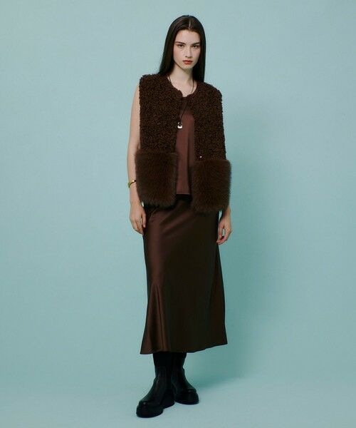 allureville / アルアバイル ニット・セーター | フェイクボアコンビニットジレ | 詳細16