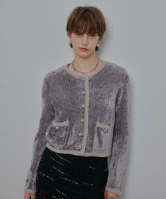 allureville / アルアバイル カーディガン・ボレロ | ベロアニットジャケット