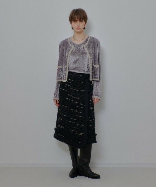 allureville / アルアバイル カーディガン・ボレロ | ベロアニットジャケット | 詳細4