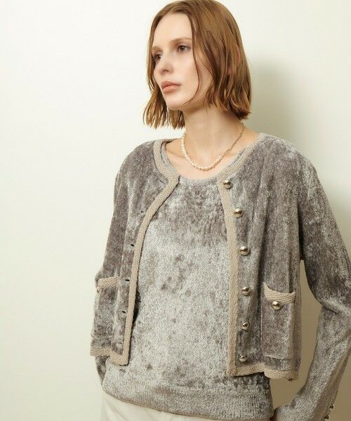 allureville / アルアバイル カーディガン・ボレロ | ベロアニットジャケット | 詳細5