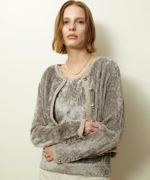 allureville / アルアバイル カーディガン・ボレロ | ベロアニットジャケット | 詳細6