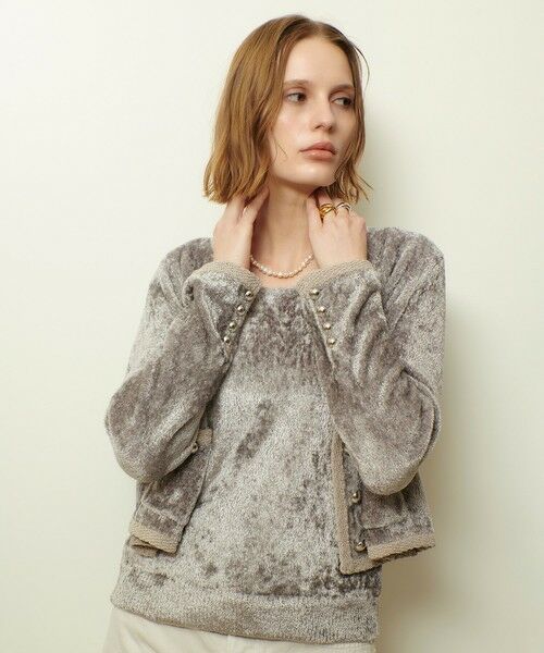 allureville / アルアバイル カーディガン・ボレロ | ベロアニットジャケット | 詳細7