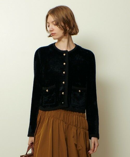 allureville / アルアバイル カーディガン・ボレロ | ベロアニットジャケット | 詳細12