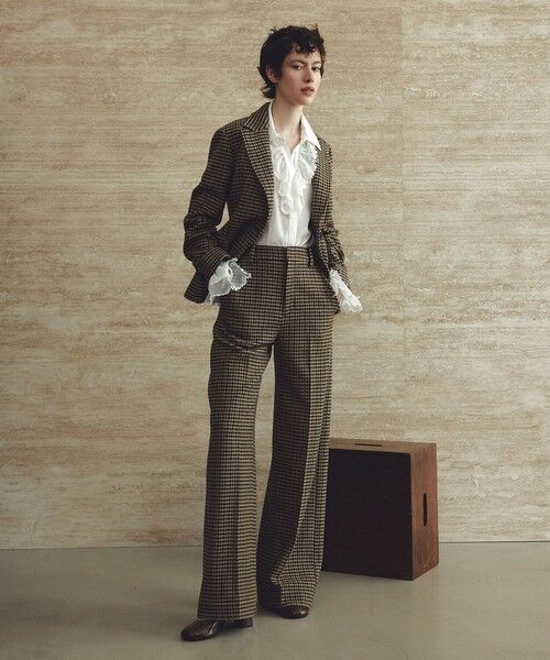 allureville / アルアバイル テーラードジャケット | 【LOULOU WILLOUGHBY】ガンクラブチェックシングルジャケット | 詳細1