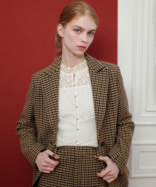 allureville / アルアバイル テーラードジャケット | 【LOULOU WILLOUGHBY】ガンクラブチェックシングルジャケット | 詳細2