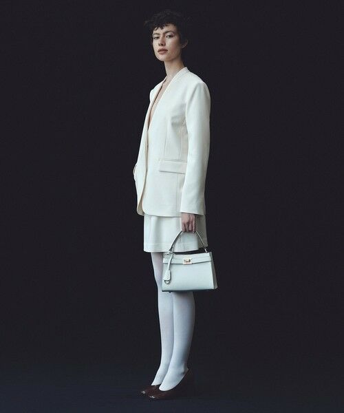 allureville / アルアバイル ノーカラージャケット | 【LOULOU WILLOUGHBY】ダブルクロスノーカラーリボンジャケット | 詳細3