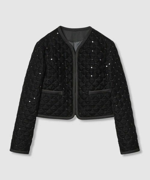 allureville / アルアバイル ノーカラージャケット | 【LOULOU WILLOUGHBY】ベロアキルティングショートジャケット | 詳細6