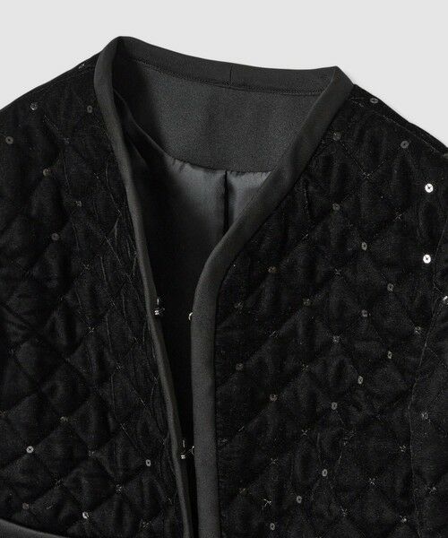 allureville / アルアバイル ノーカラージャケット | 【LOULOU WILLOUGHBY】ベロアキルティングショートジャケット | 詳細8