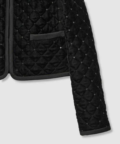 allureville / アルアバイル ノーカラージャケット | 【LOULOU WILLOUGHBY】ベロアキルティングショートジャケット | 詳細9