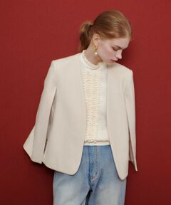 allureville / アルアバイル ノーカラージャケット | 【LOULOU WILLOUGHBY】ビーバーケープジャケット