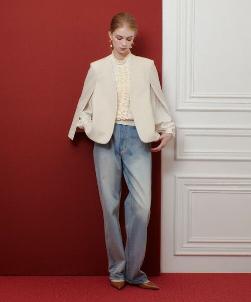 allureville / アルアバイル ノーカラージャケット | 【LOULOU WILLOUGHBY】ビーバーケープジャケット | 詳細3