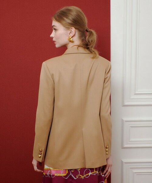 allureville / アルアバイル テーラードジャケット | 【LOULOU WILLOUGHBY】ウール混チノダブルジャケット | 詳細3