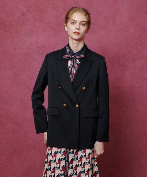 allureville / アルアバイル テーラードジャケット | 【LOULOU WILLOUGHBY】ウール混チノダブルジャケット | 詳細15