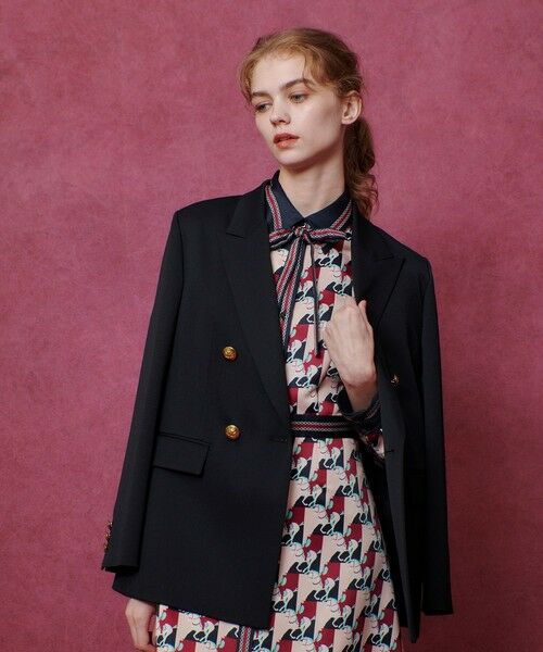 allureville / アルアバイル テーラードジャケット | 【LOULOU WILLOUGHBY】ウール混チノダブルジャケット | 詳細16