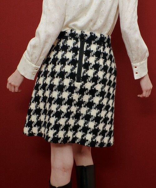 allureville / アルアバイル ミニ・ひざ丈スカート | 【LOULOU WILLOUGHBY】ロービング千鳥タックミニスカート | 詳細5