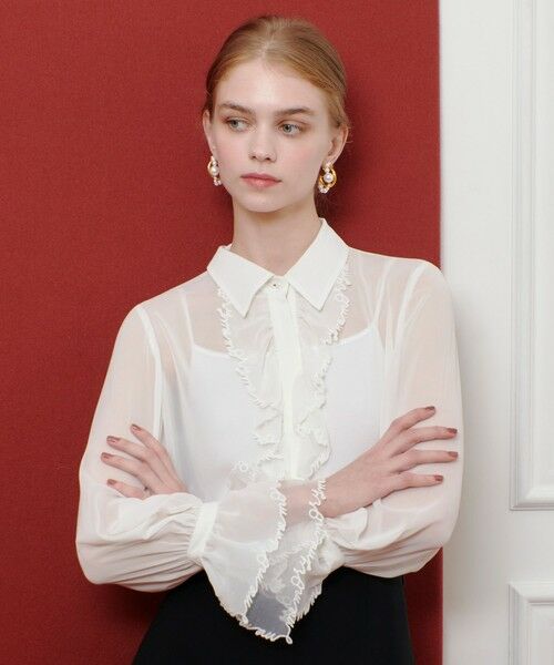 allureville / アルアバイル シャツ・ブラウス | 【LOULOU WILLOUGHBY】レタード刺繍ブラウス | 詳細2