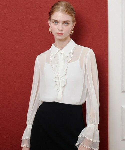 allureville / アルアバイル シャツ・ブラウス | 【LOULOU WILLOUGHBY】レタード刺繍ブラウス | 詳細3