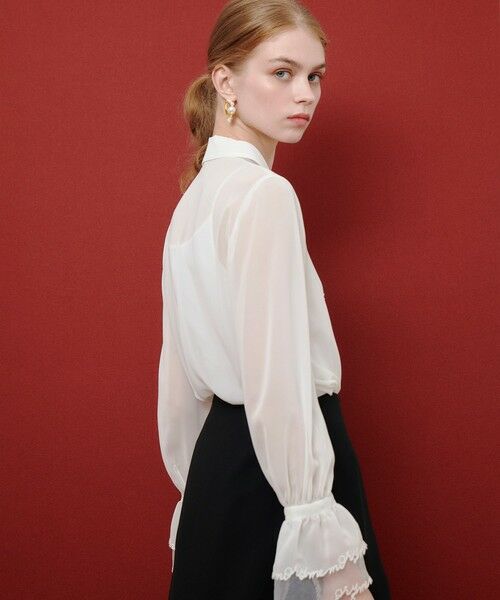 allureville / アルアバイル シャツ・ブラウス | 【LOULOU WILLOUGHBY】レタード刺繍ブラウス | 詳細4