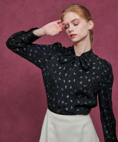 allureville / アルアバイル シャツ・ブラウス | 【LOULOU WILLOUGHBY】KEYジャガードボウタイブラウス