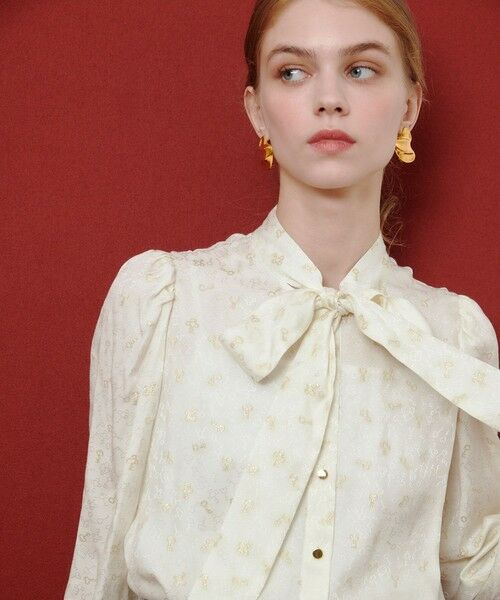 allureville / アルアバイル シャツ・ブラウス | 【LOULOU WILLOUGHBY】KEYジャガードボウタイブラウス | 詳細2