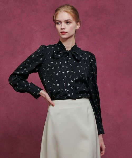 allureville / アルアバイル シャツ・ブラウス | 【LOULOU WILLOUGHBY】KEYジャガードボウタイブラウス | 詳細7