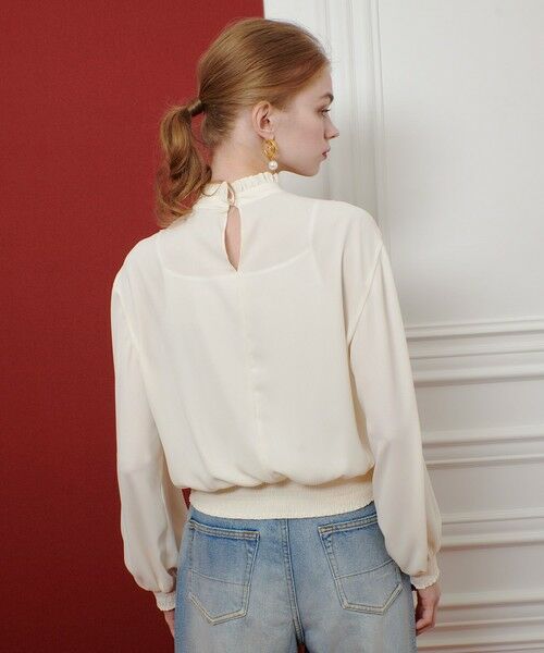 allureville / アルアバイル シャツ・ブラウス | 【LOULOU WILLOUGHBY】スタンドフリルシャーリングブラウス | 詳細3