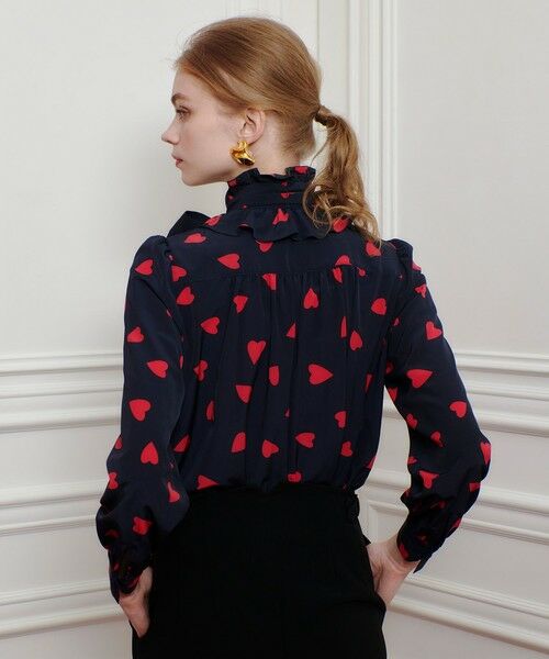 allureville / アルアバイル シャツ・ブラウス | WEB限定【LOULOU WILLOUGHBY】デシンハートプリントボウタイブラウス | 詳細10