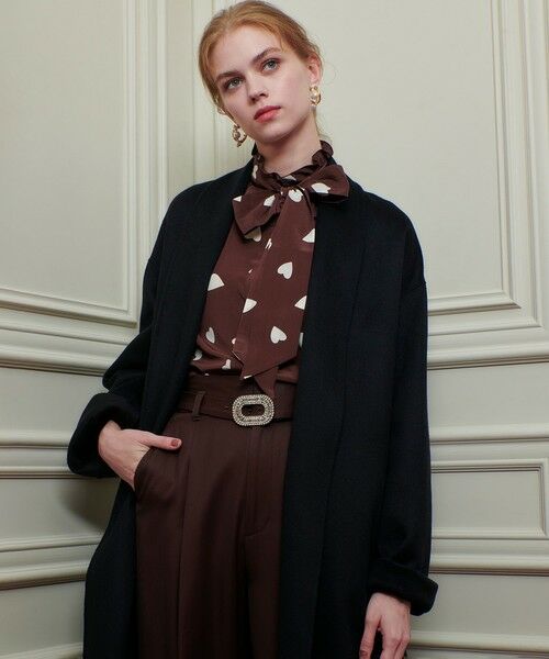 allureville / アルアバイル シャツ・ブラウス | WEB限定【LOULOU WILLOUGHBY】デシンハートプリントボウタイブラウス | 詳細18