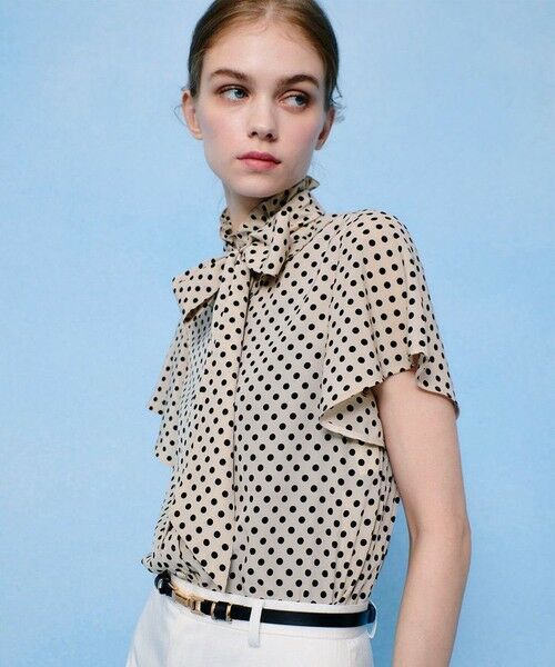 allureville / アルアバイル その他トップス | ◇ 【LOULOU WILLOUGHBY】デシンドットフレアスリーブブラウス | 詳細2