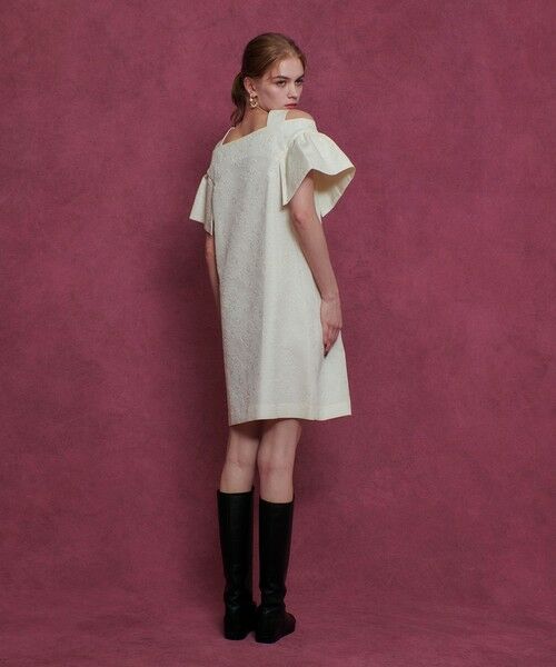 allureville / アルアバイル ドレス | 【LOULOU WILLOUGHBY】フラワージャガードミニワンピース | 詳細4