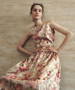 allureville / アルアバイル ミニ丈・ひざ丈ワンピース | 【LOULOU WILLOUGHBY】BHARAT SILK ハートネックワンピース