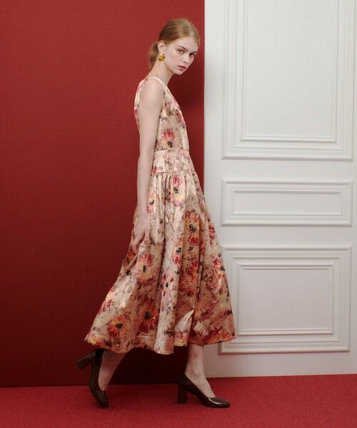 allureville / アルアバイル ミニ丈・ひざ丈ワンピース | 【LOULOU WILLOUGHBY】BHARAT SILK ハートネックワンピース | 詳細4