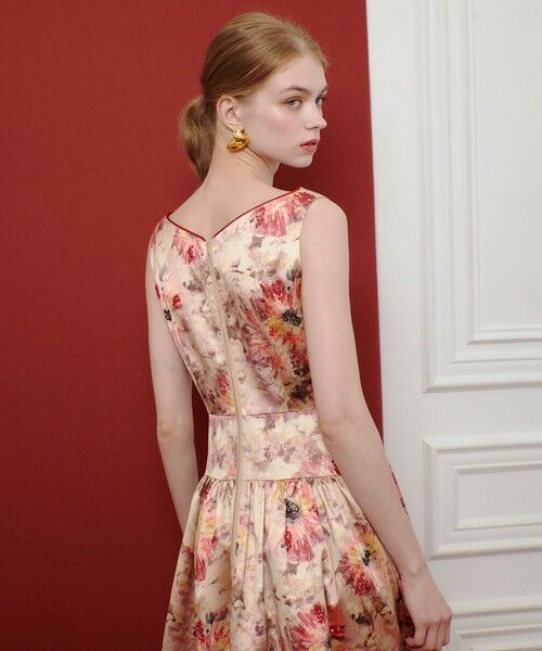 allureville / アルアバイル ミニ丈・ひざ丈ワンピース | 【LOULOU WILLOUGHBY】BHARAT SILK ハートネックワンピース | 詳細5