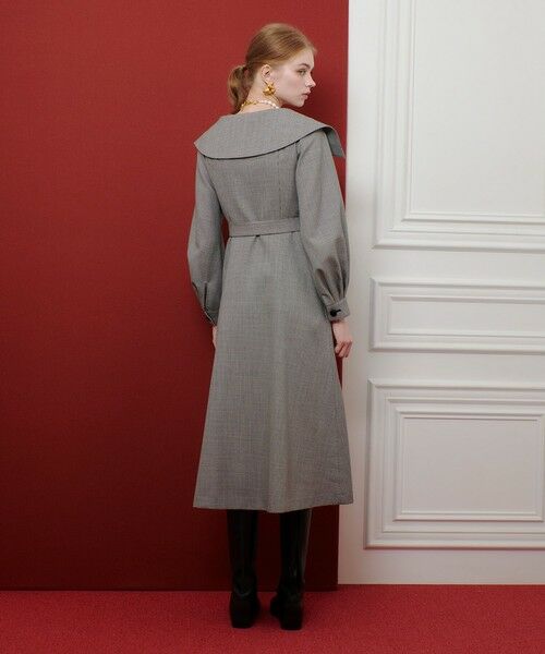 allureville / アルアバイル ロング・マキシ丈ワンピース | 【LOULOU WILLOUGHBY】Ｗ先染めセーラーカラーワンピース | 詳細3