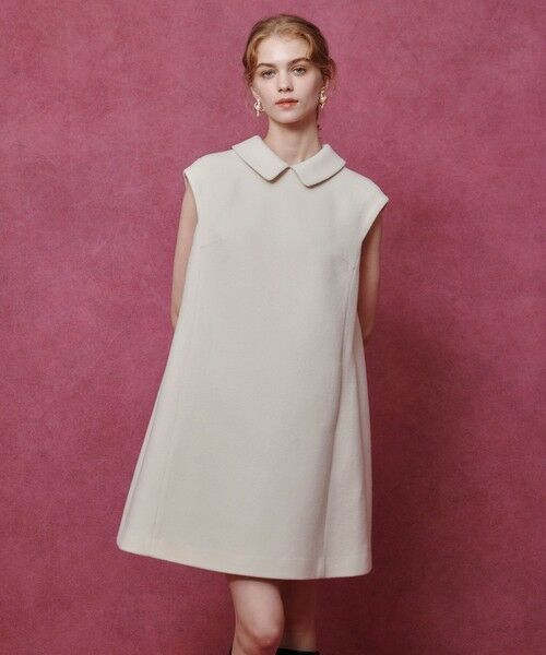 allureville / アルアバイル ミニ丈・ひざ丈ワンピース | 【LOULOU WILLOUGHBY】ビーバーステンカラーワンピース | 詳細1