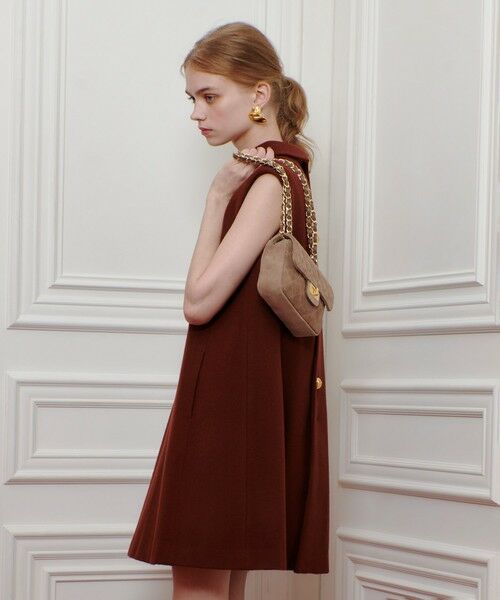 allureville / アルアバイル ミニ丈・ひざ丈ワンピース | 【LOULOU WILLOUGHBY】ビーバーステンカラーワンピース | 詳細13