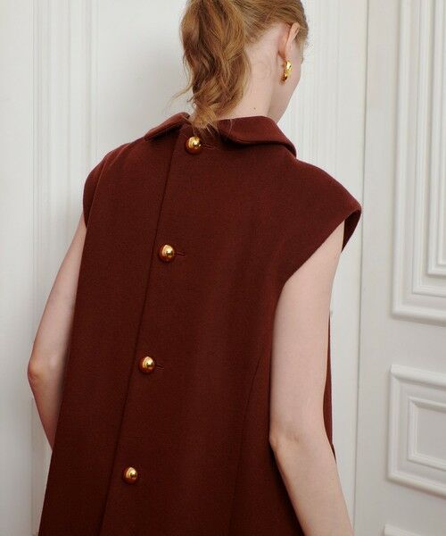 allureville / アルアバイル ミニ丈・ひざ丈ワンピース | 【LOULOU WILLOUGHBY】ビーバーステンカラーワンピース | 詳細14