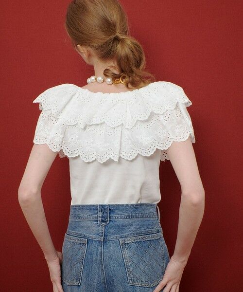 allureville / アルアバイル カットソー | 【LOULOU WILLOUGHBY】レーススカラッププルオーバー | 詳細3
